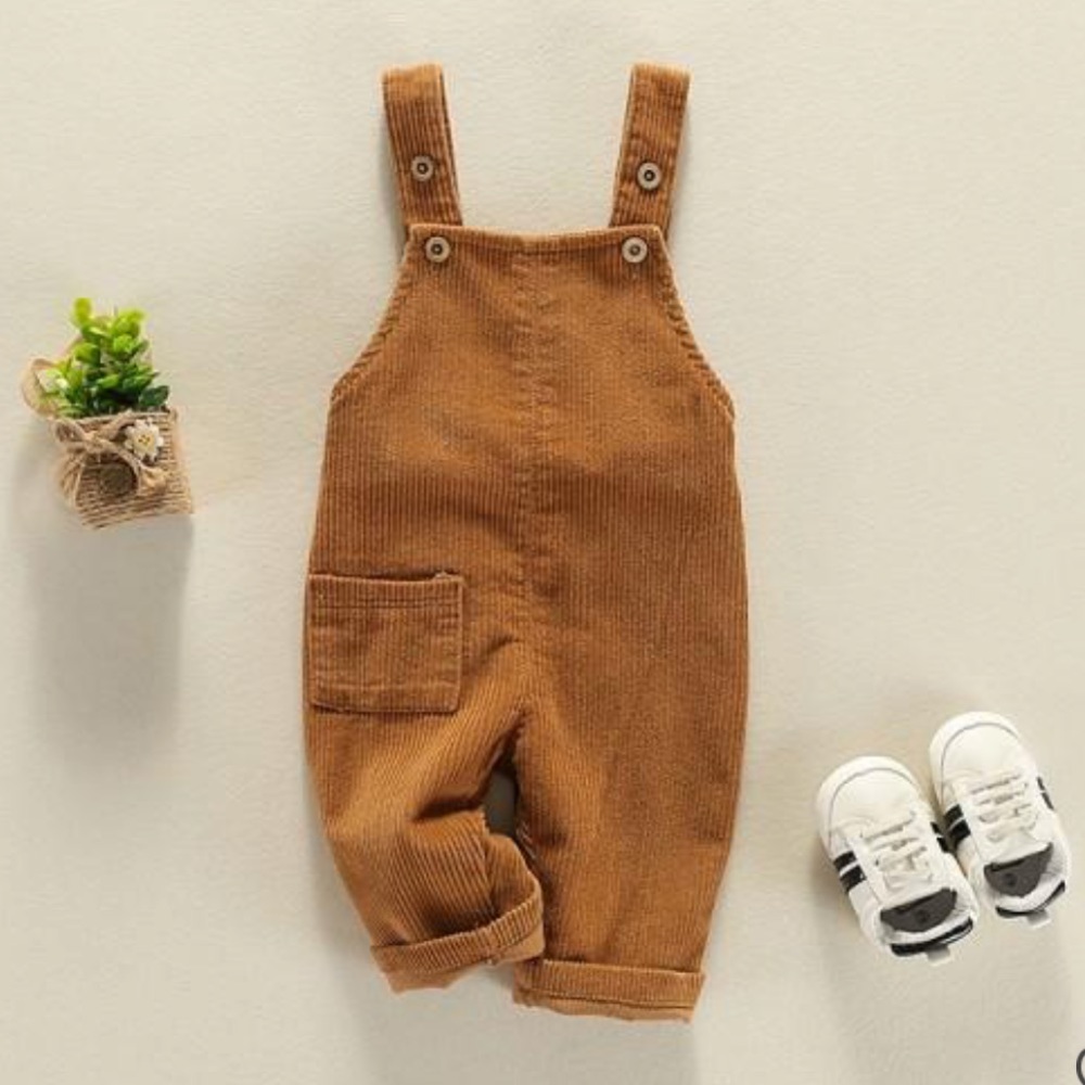 Pat Pat solid corduroy overalls